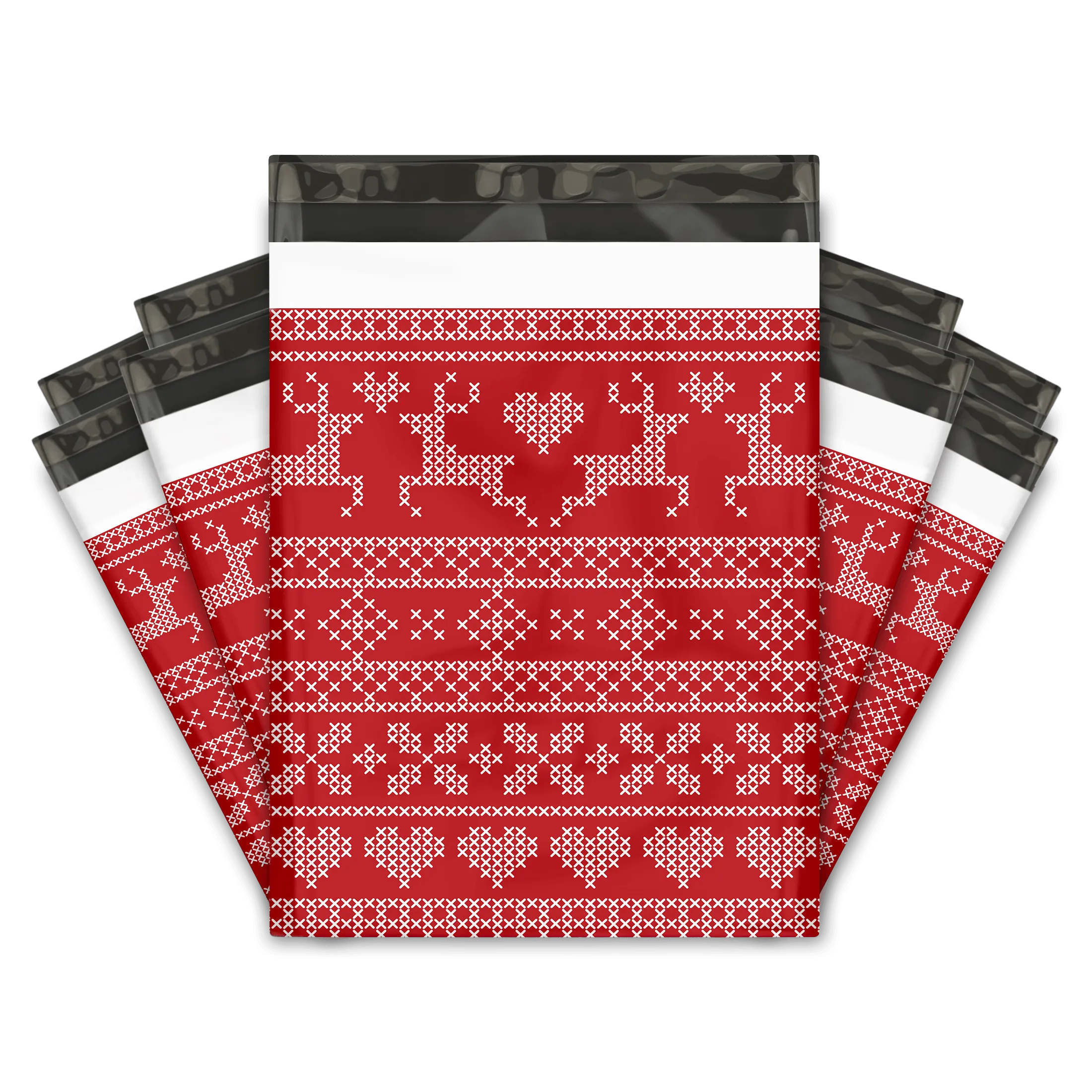 10x13 Ugly Christmas Sweater Designer Poly Mailers Shipping Envelopes Premium Printed Bags