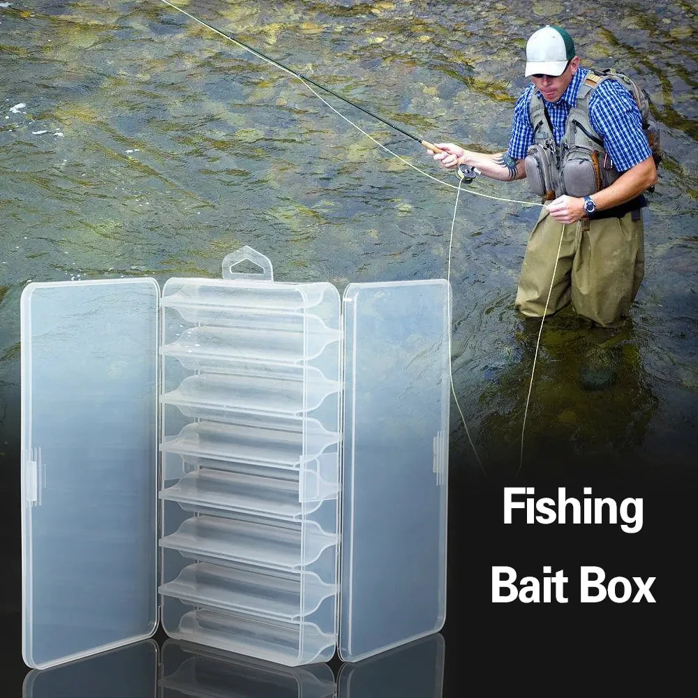 14 Compartment Fishing Bait Lure Hooks Box Bait Storage Case Fishing Tool Tackle Organizer Sorting Box