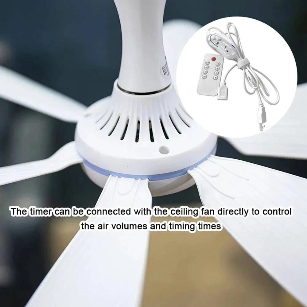 2022 New Ceiling Fan 6 Leaves 5V USB Camping Tent Air Cooler Multifunctional Fly Repellent for Outdoor Hiking Travel Equipment