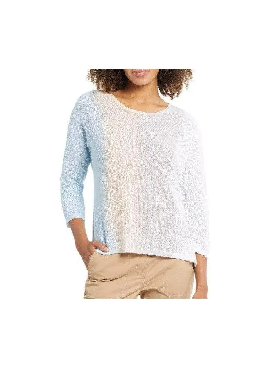 3/4 Sleeve Combed Cotton Sweater