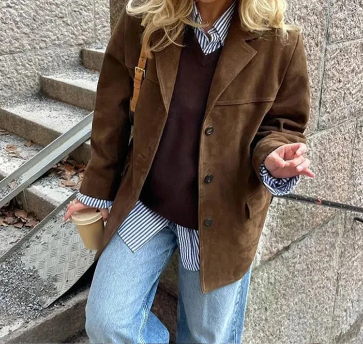 A&A Vintage Oversized Pocket Blazer Jacket