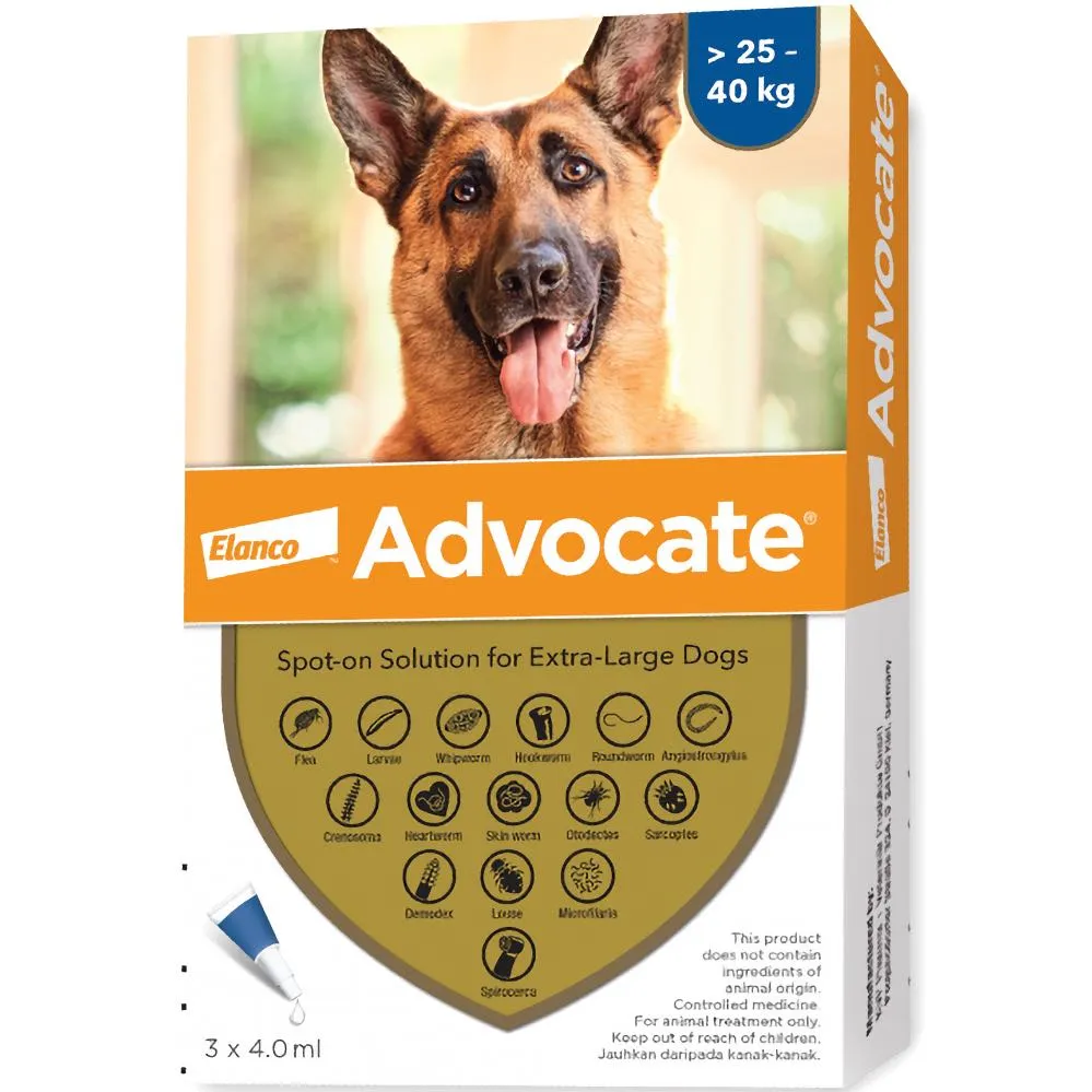 Advocate Spot-on Solution for Dogs Over 25kg (3pcs x 4ml)(Exp Nov24)