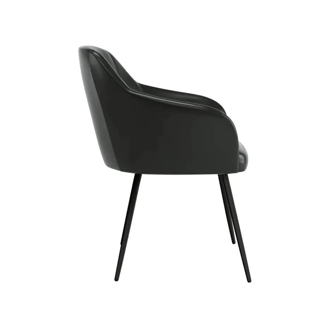 Aesthetic Black Velvet Accent Armchair