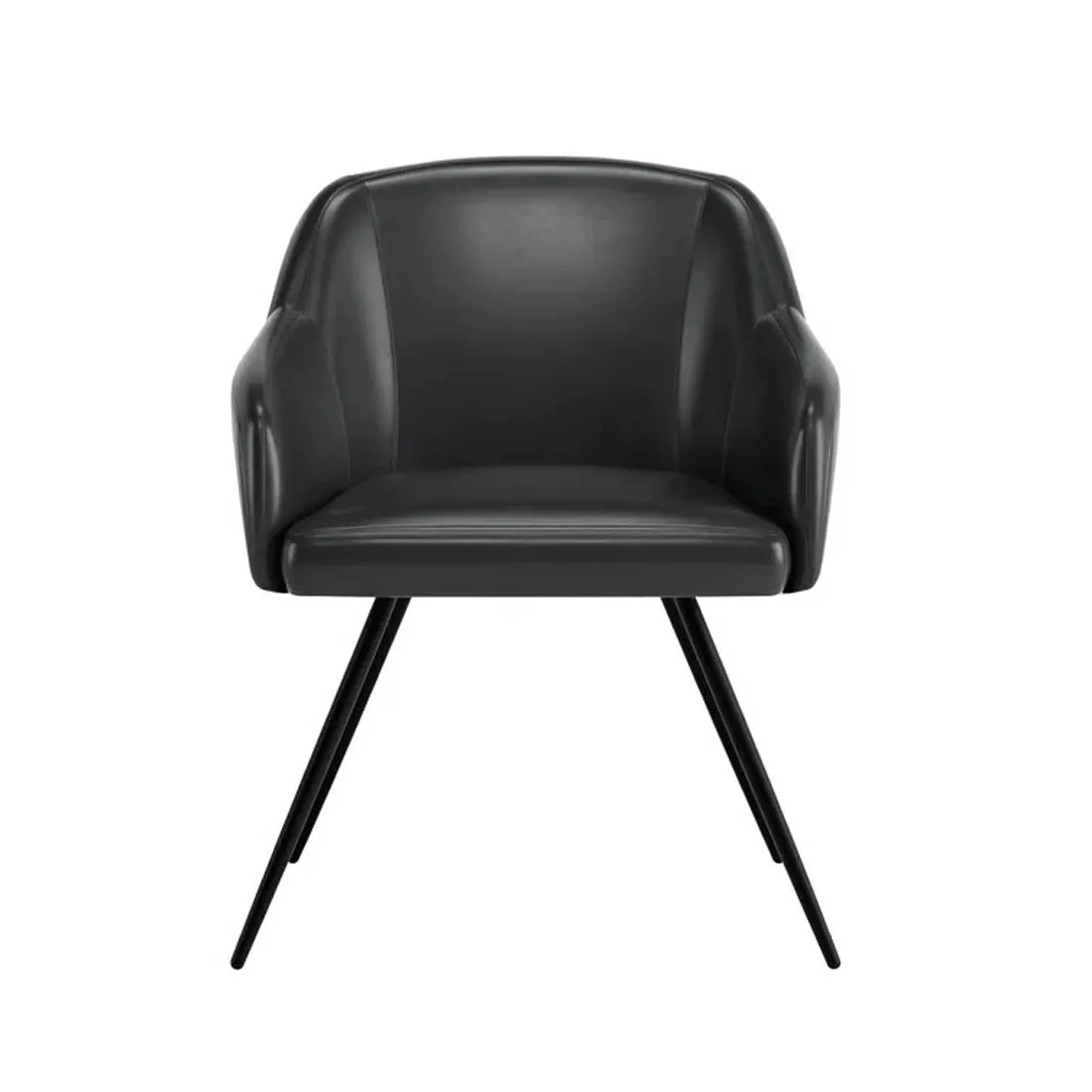 Aesthetic Black Velvet Accent Armchair