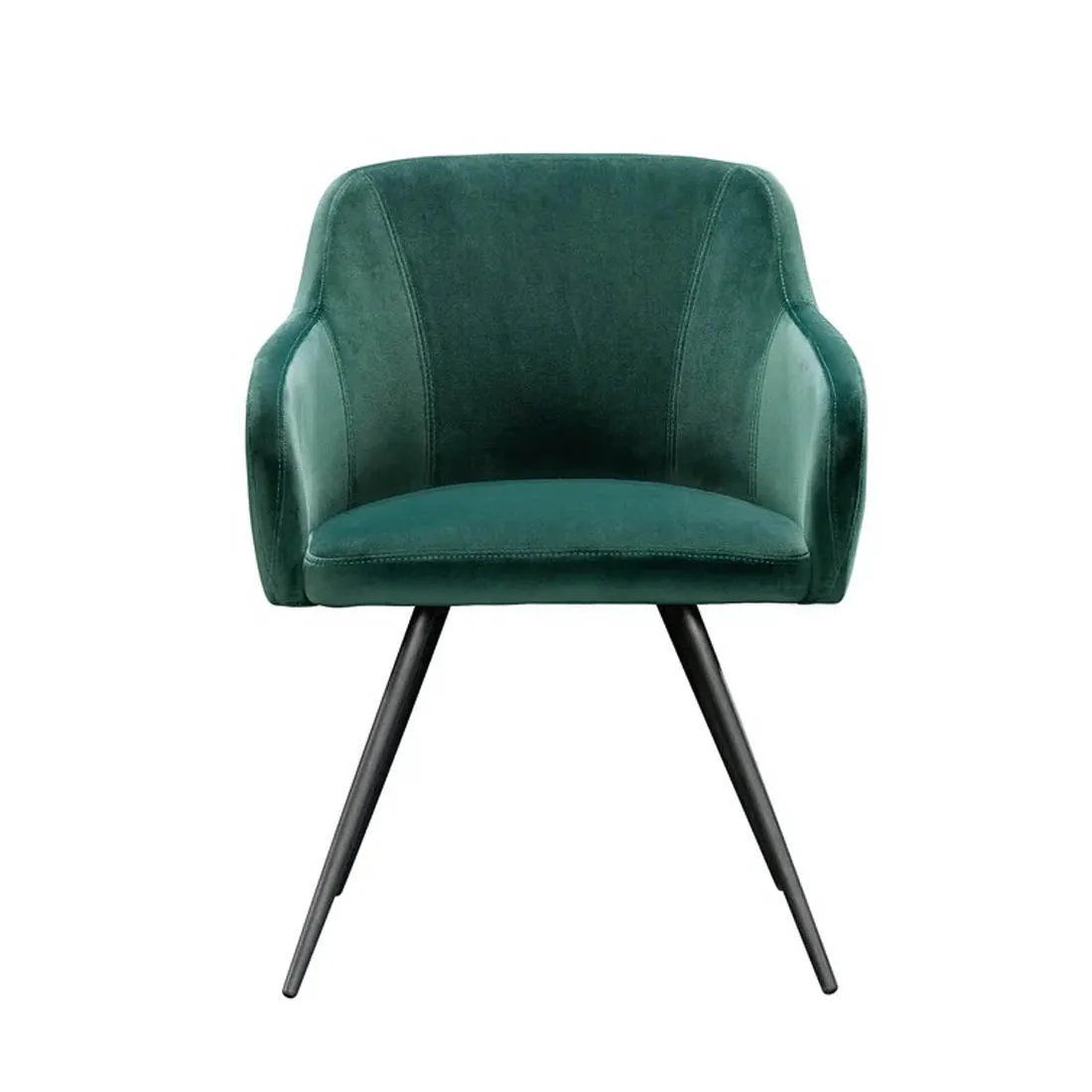 Aesthetic Green Plush Velvet Accent Chair