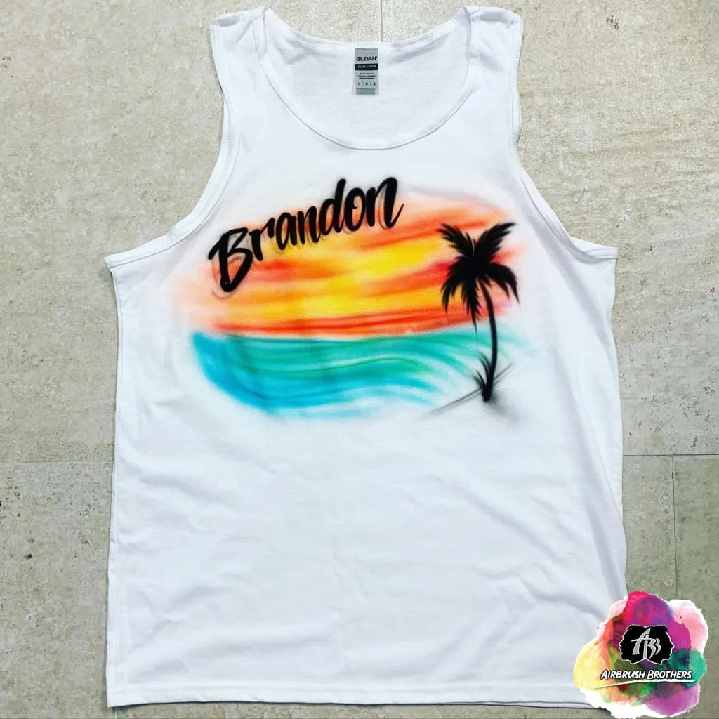 Airbrush Beach Shirt Design