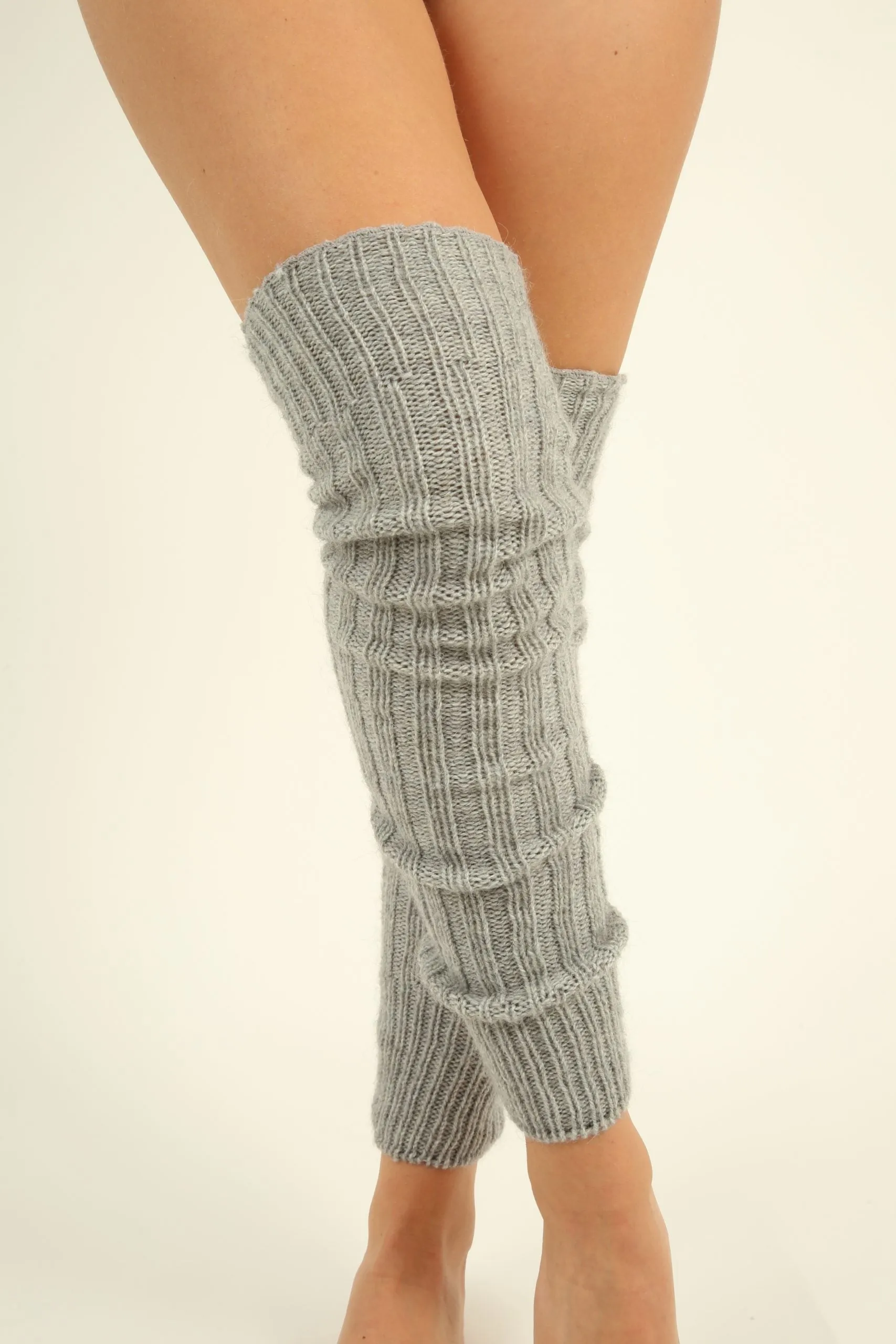 Alpaca Wool Over Knee Leg Warmers