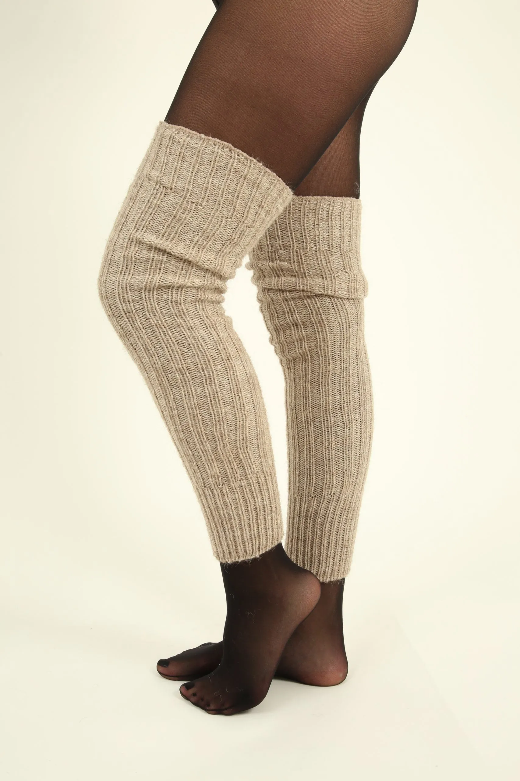 Alpaca Wool Over Knee Leg Warmers