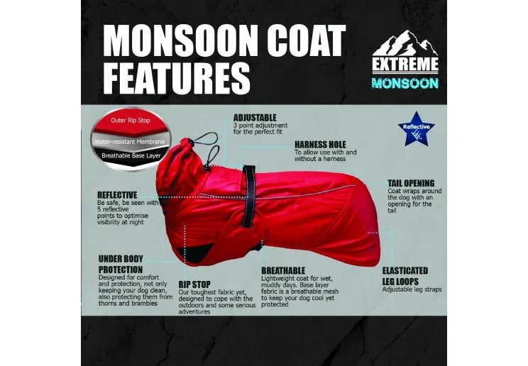 Ancol Extreme Monsoon Dog Coat Black