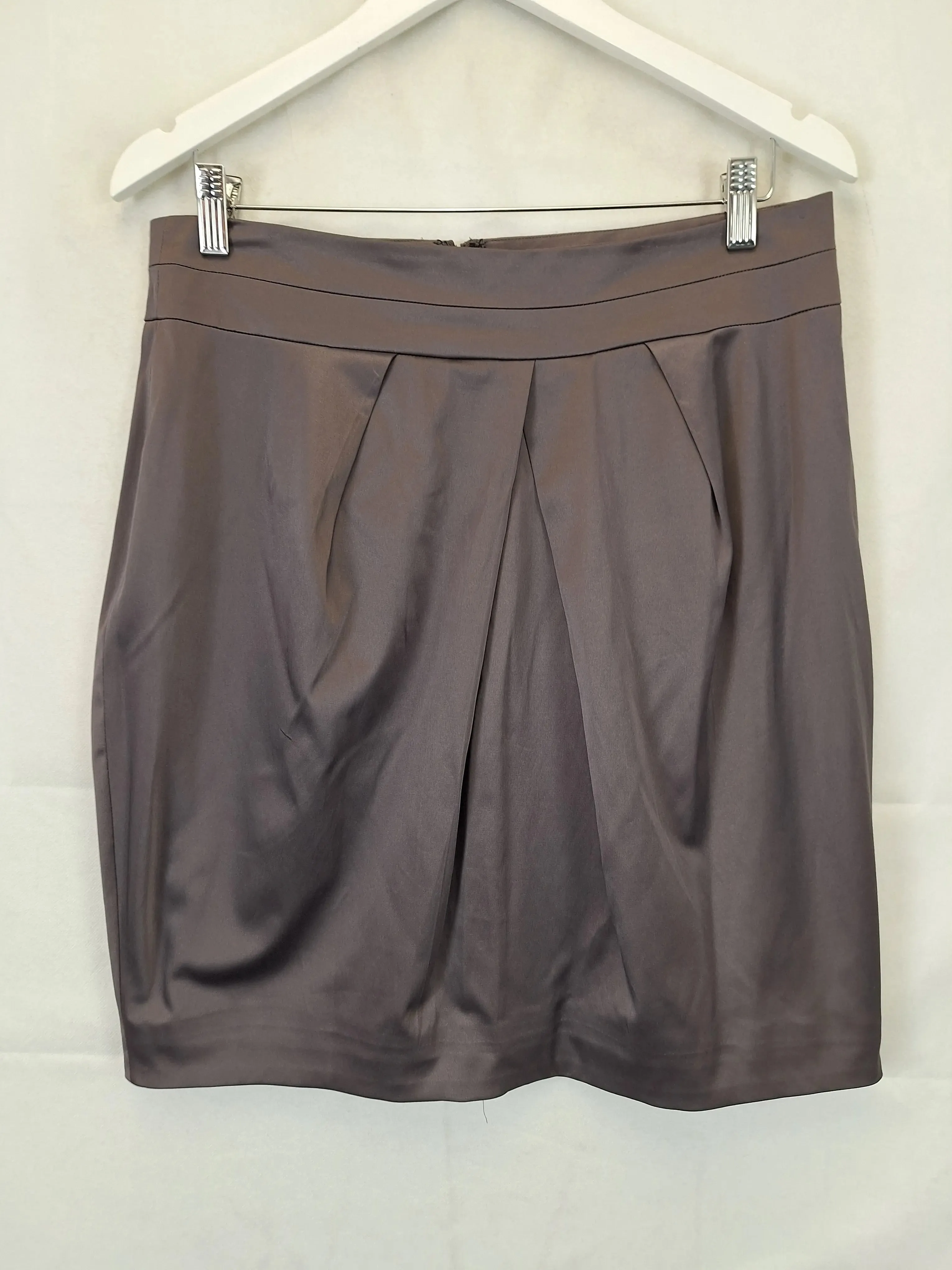 Assorted Brands Essential Satin Pleated Mini Skirt Size 12