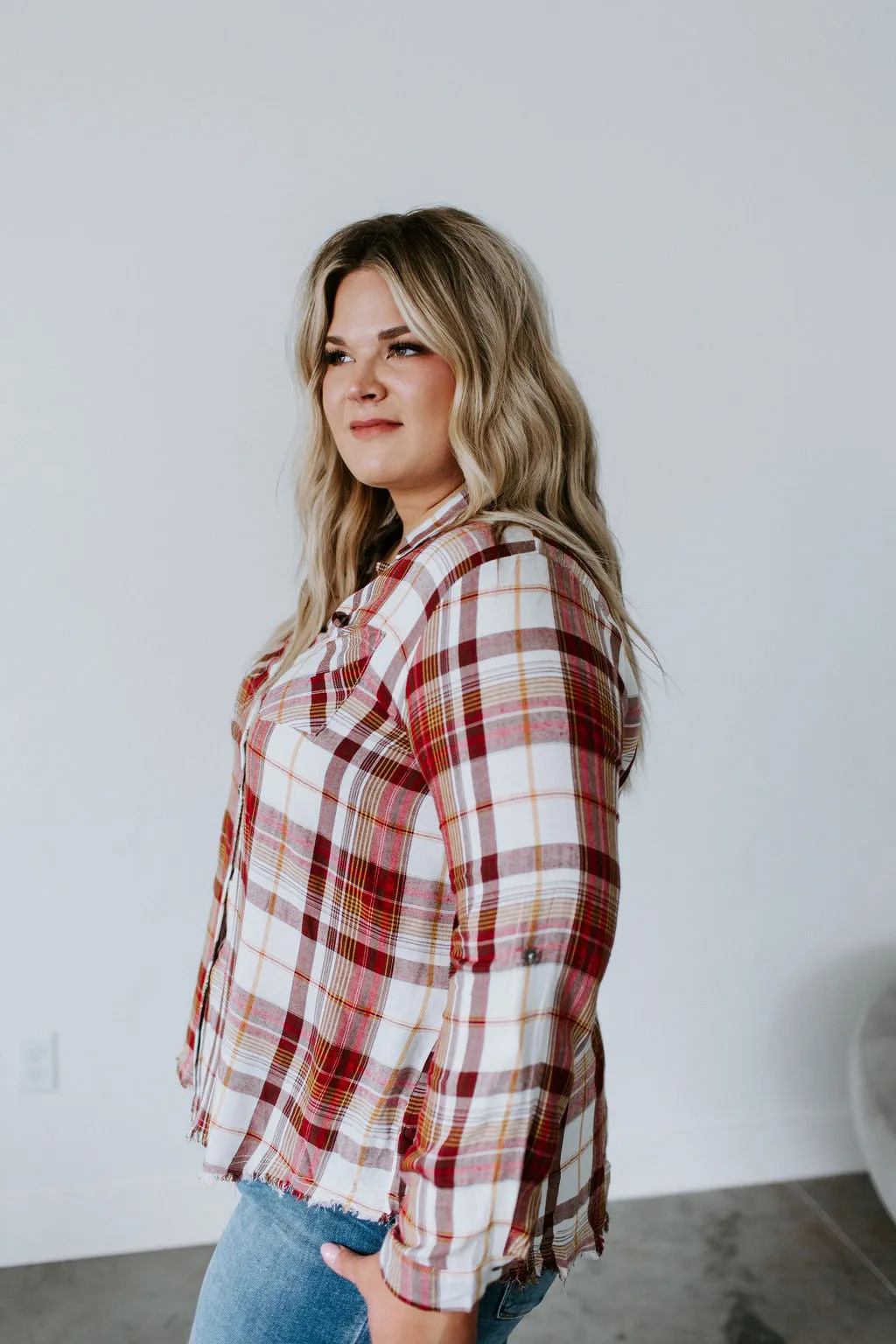 Aurelia Plaid Top