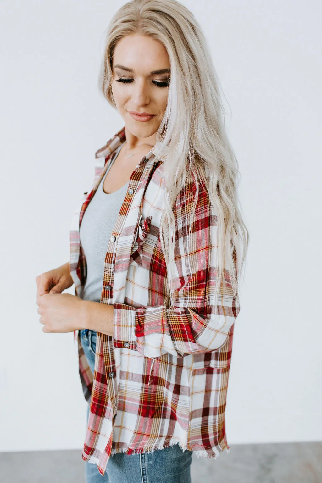 Aurelia Plaid Top