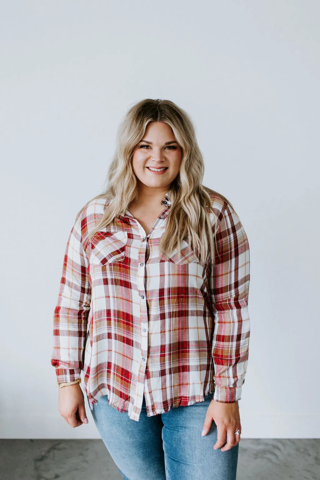 Aurelia Plaid Top