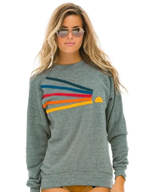 Aviator Nation - Daydream Crew Sweatshirt in Heather Grey