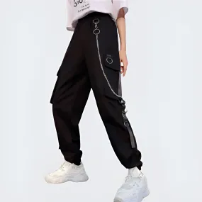 Baggy Black Cargo Pants Women's