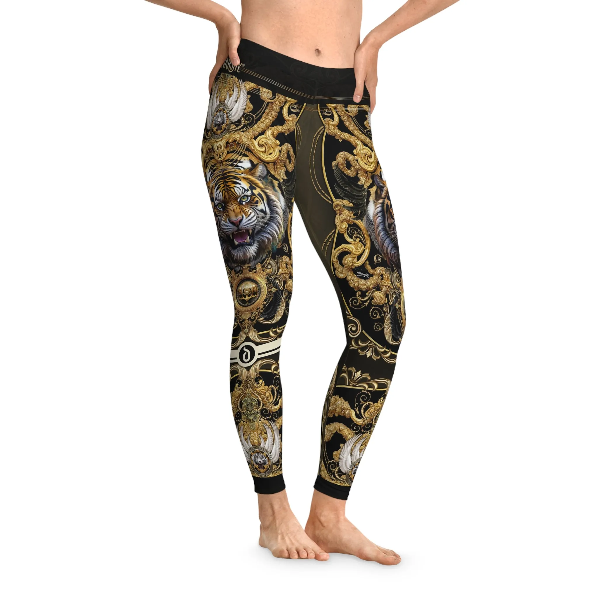 Baroque Tiger Leggings Women Spandex Leggings Casual Wear Leggings Tiger Print leggings Women Lounge wear Leggings | D20122B