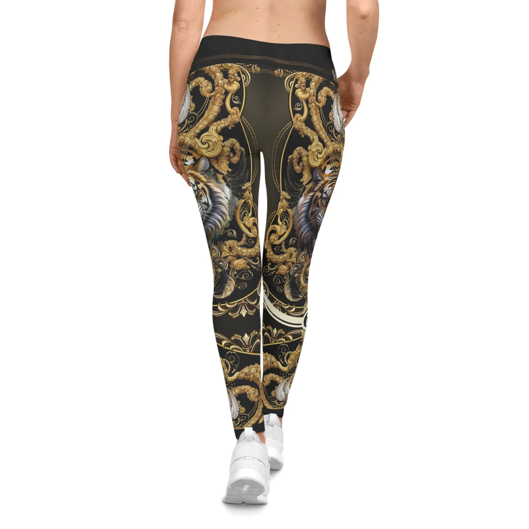 Baroque Tiger Leggings Women Spandex Leggings Casual Wear Leggings Tiger Print leggings Women Lounge wear Leggings | D20122B