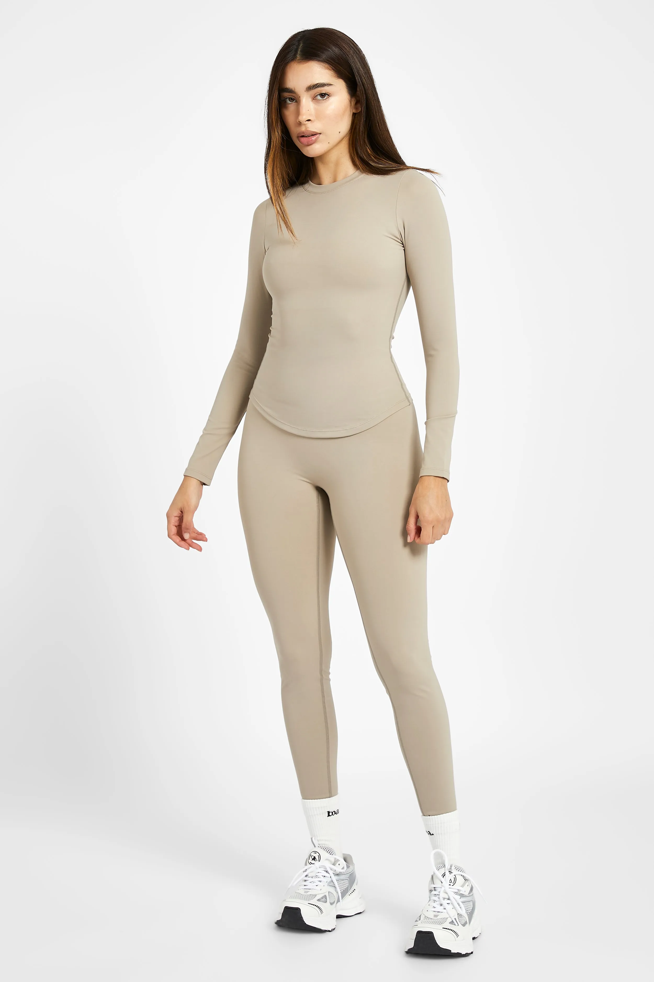 Base Sculpting Long Sleeve Top - Taupe