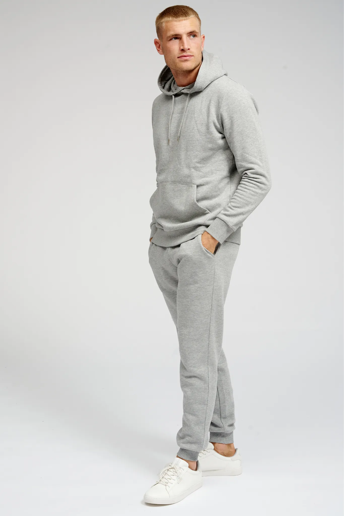 Basic Sweatpants -  Light Grey Melange