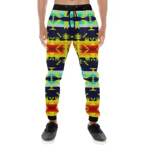 Between the Mountains Navy Yellow Men's Sweatpants