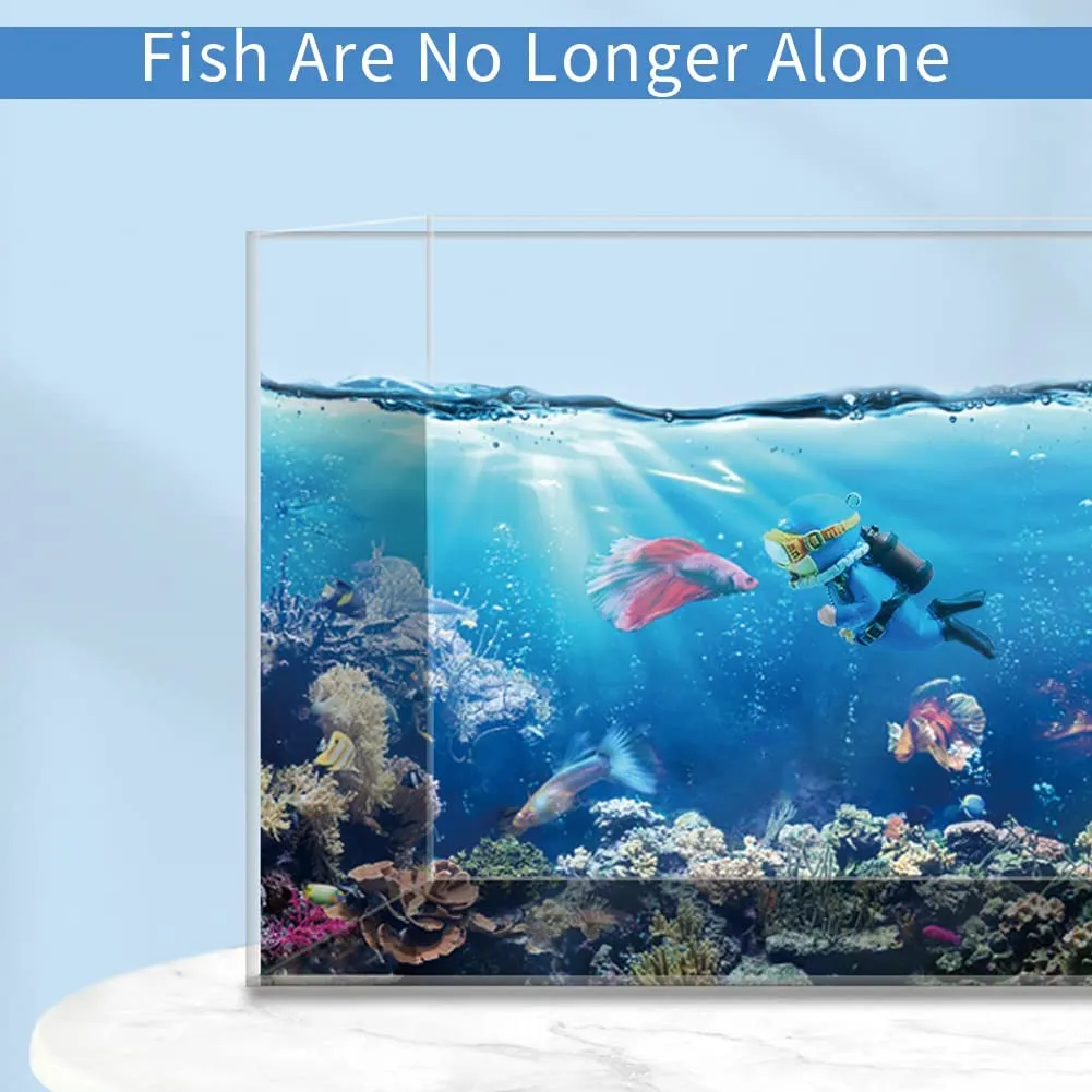 Blue Diver Micro Fish Tank Aquarium Ornament 2pack