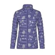 Blue Pretty Posey Print Down Jacket