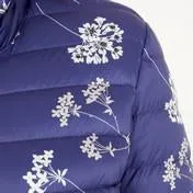 Blue Pretty Posey Print Down Jacket