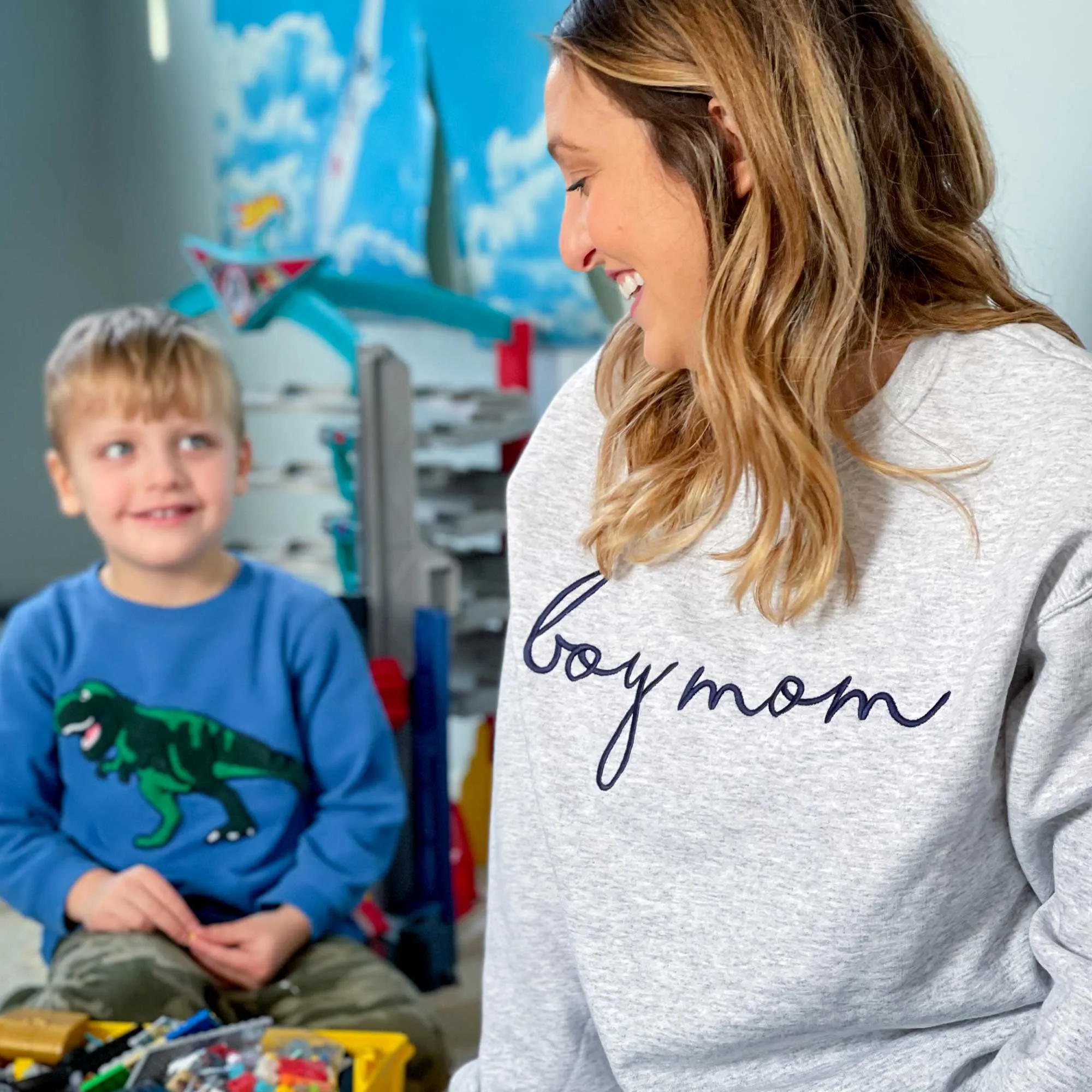 boy mom Crewneck Sweatshirt