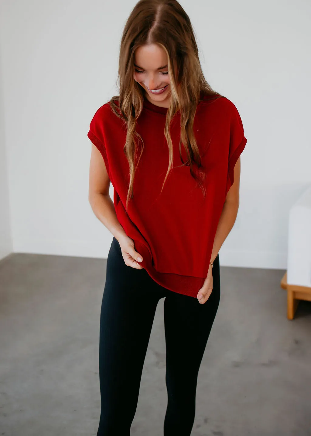 Bryer Boxy Crew Neck Top