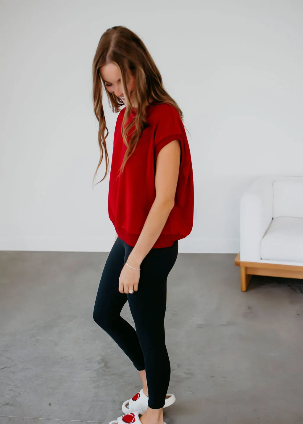 Bryer Boxy Crew Neck Top