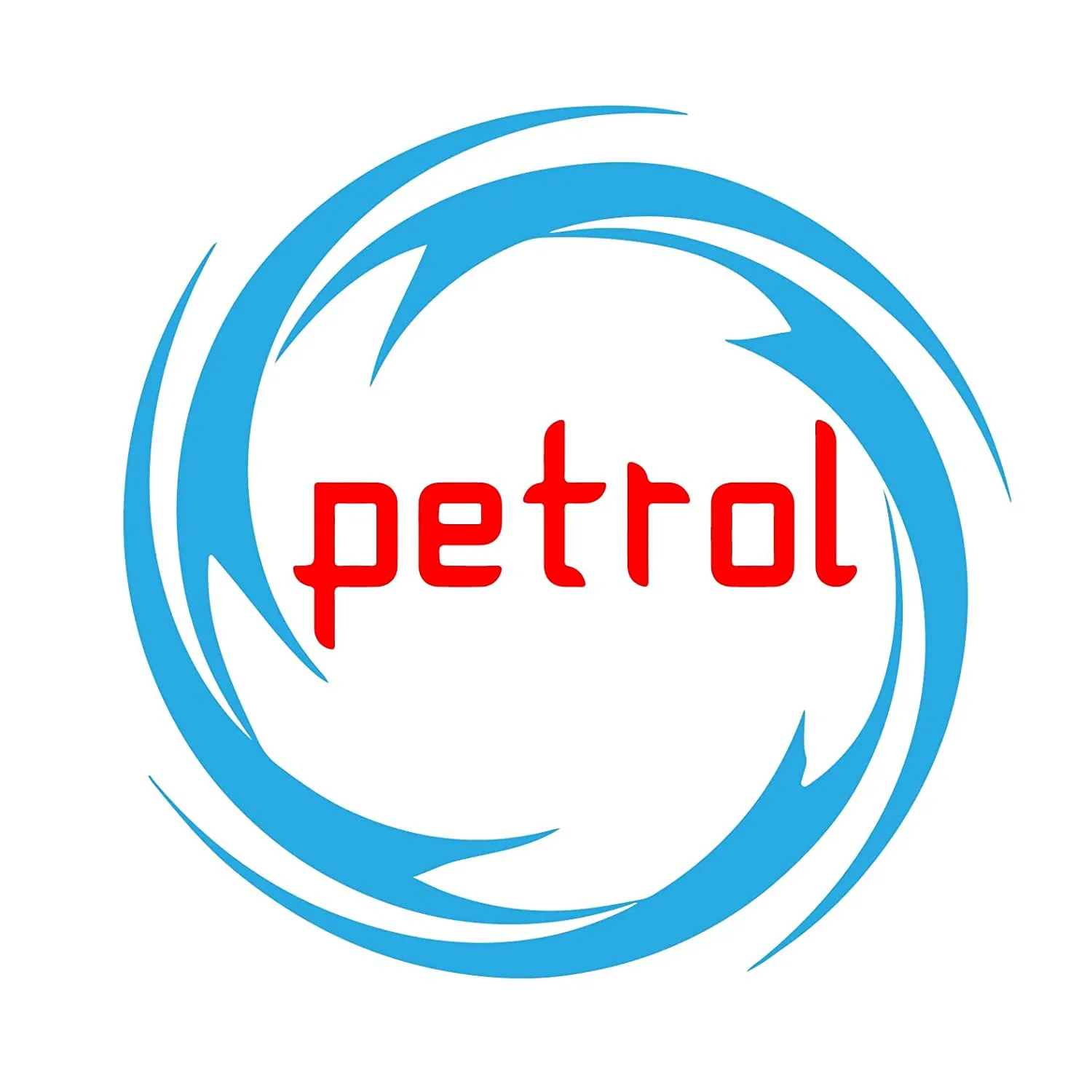 Car Petrol Exterior Decal for Fuel Lid Petrol Tank Sides Sporty Sticker Vinyl Petrol Model (Sky Blue,Red)