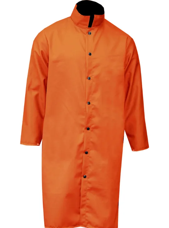 Chicago Protective Apparel 602-IND-O | 45 Inch Orange Indura Coat Style B | No Sales Tax