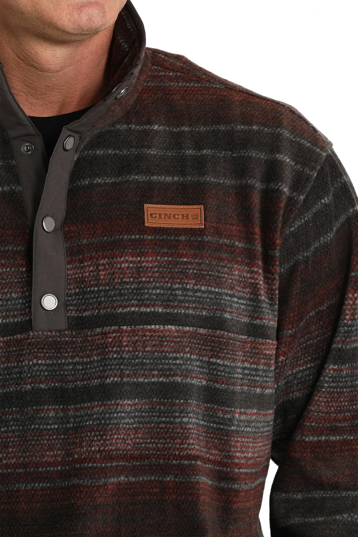 Cinch Cozy Brown/Red Men's Pullover