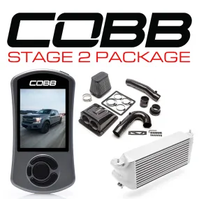 Cobb Tuning  Ford Stage 2 Redline Carbon Fiber Power Package Silver (Factory Location Intercooler) with TCM F-150 Ecoboost 3.5L 2017-2019 - FOR0060S20SL-TCM-RED