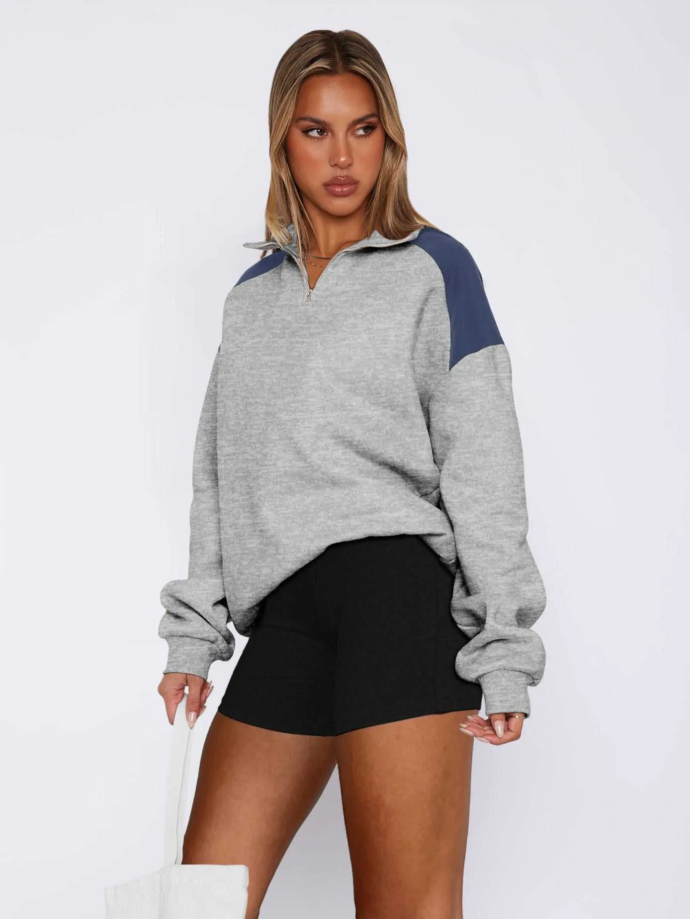 Color Block Pullover Sweatshirt