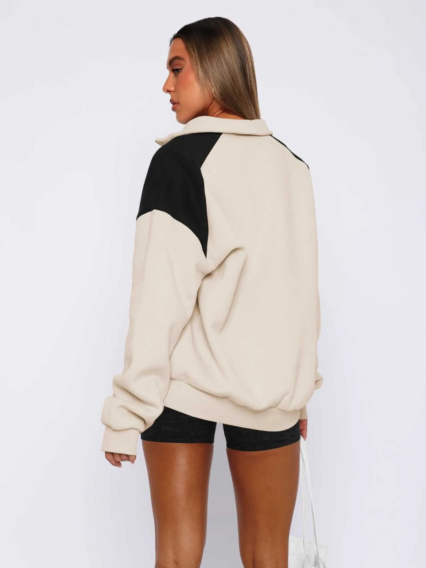 Color Block Pullover Sweatshirt