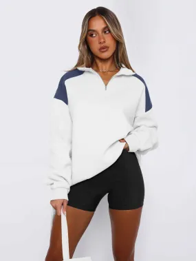 Color Block Pullover Sweatshirt