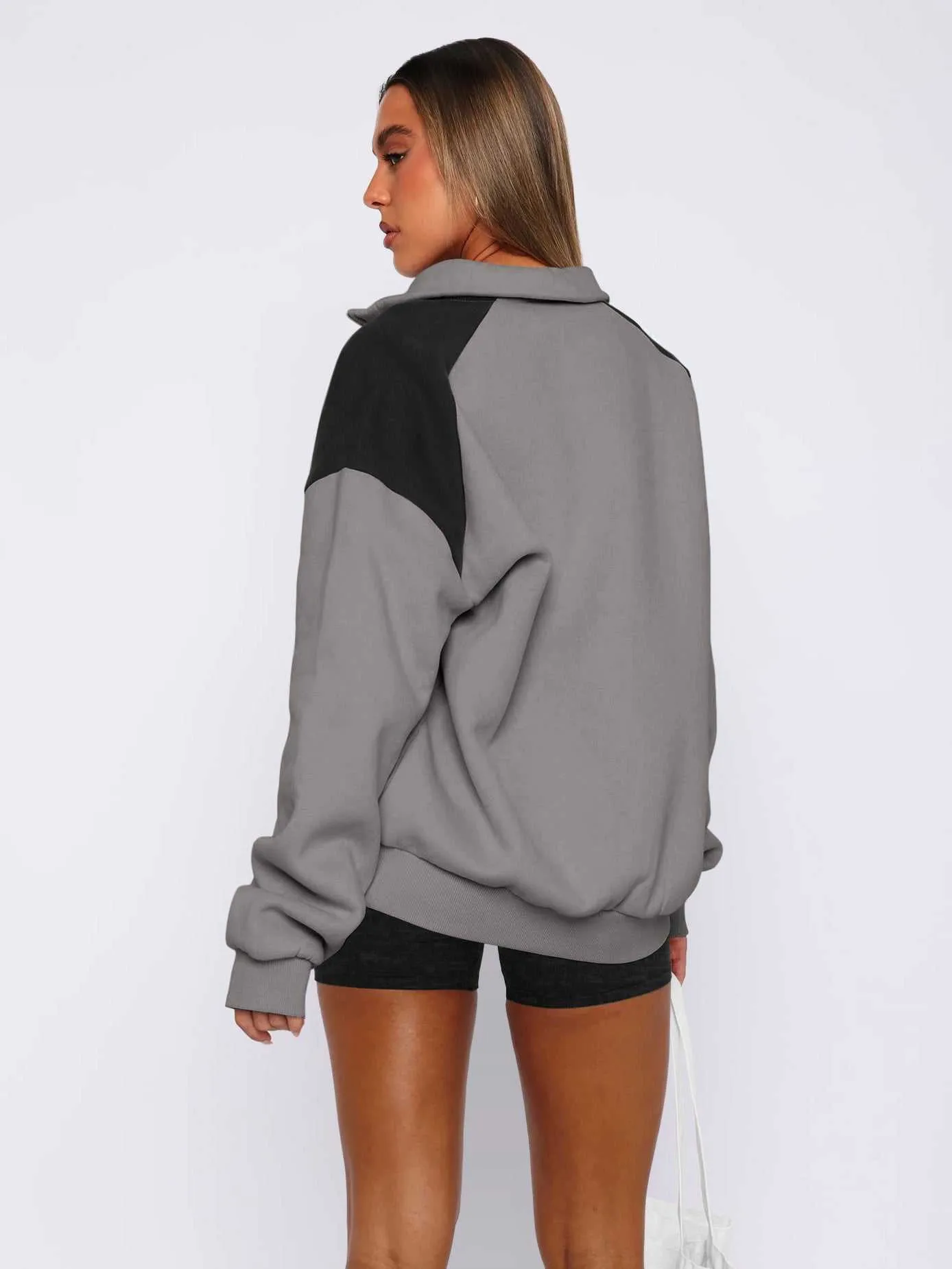 Color Block Pullover Sweatshirt