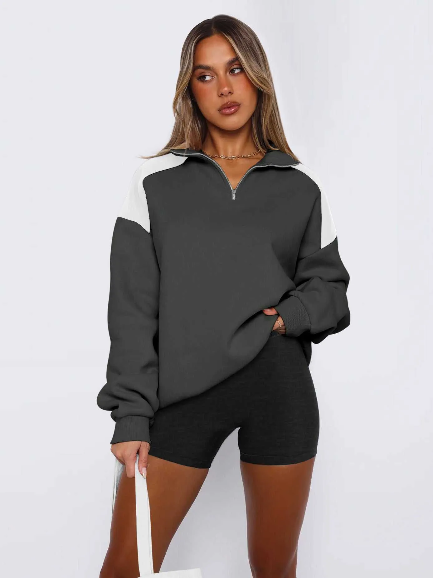 Color Block Pullover Sweatshirt