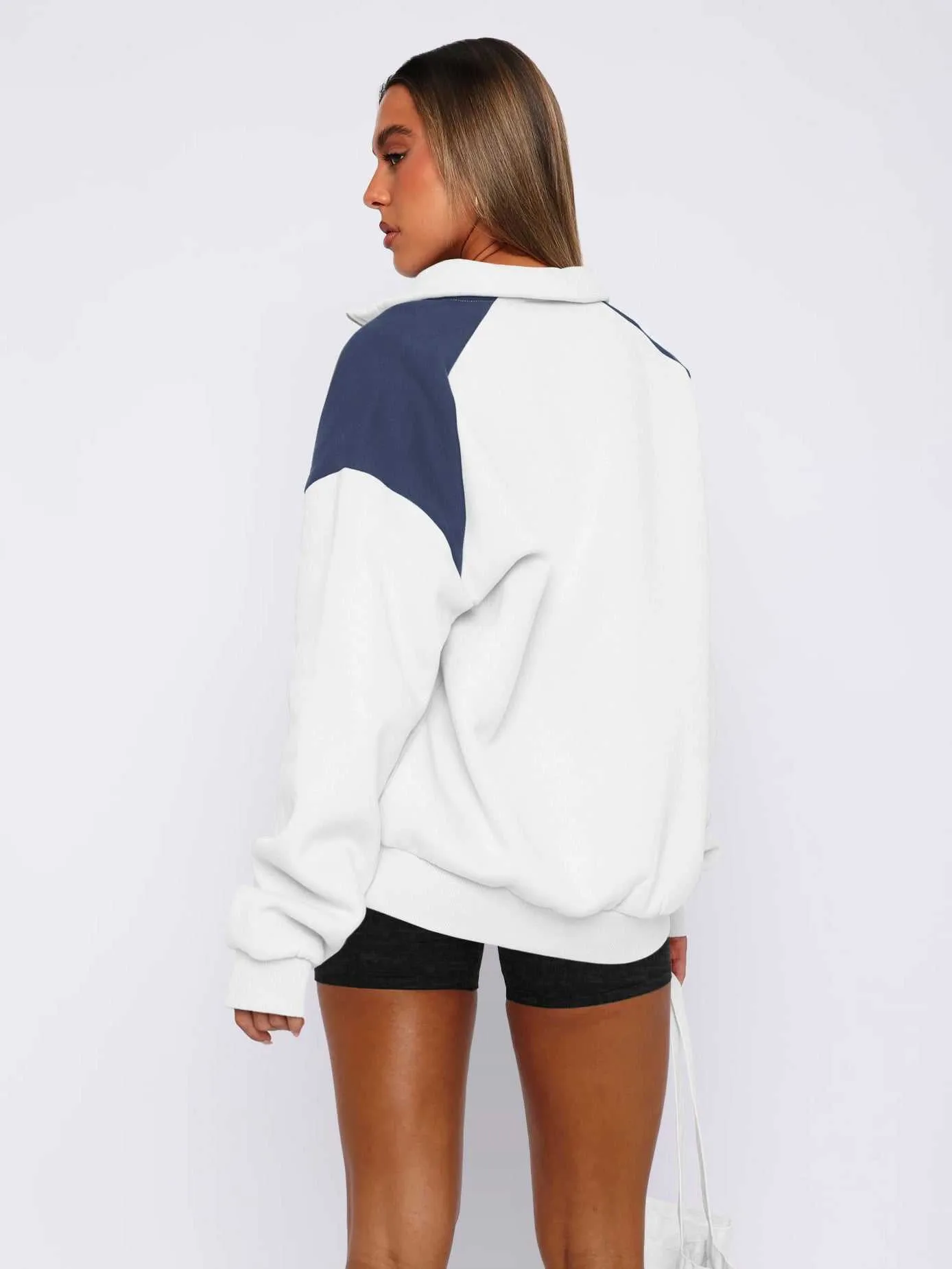 Color Block Pullover Sweatshirt