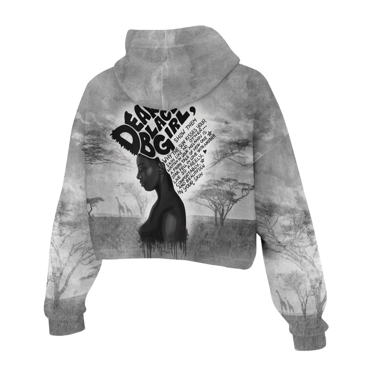 Dear Black Girl Cropped Hoodie