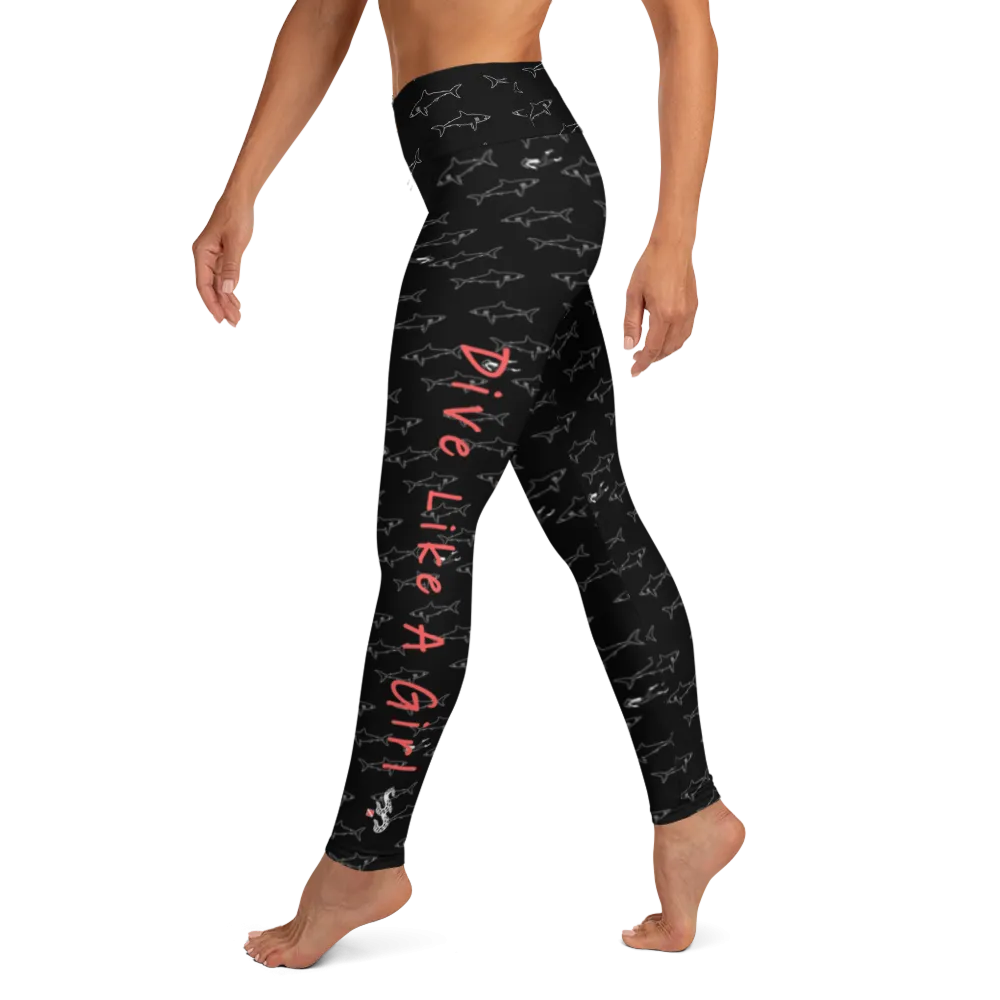 Dive Like a Girl Leggings - High Waist