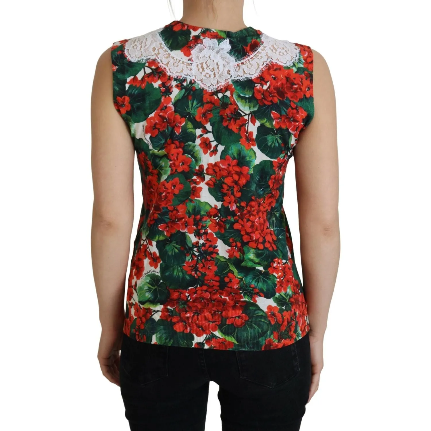 Dolce & Gabbana Chic Floral Print Tank Top Vest