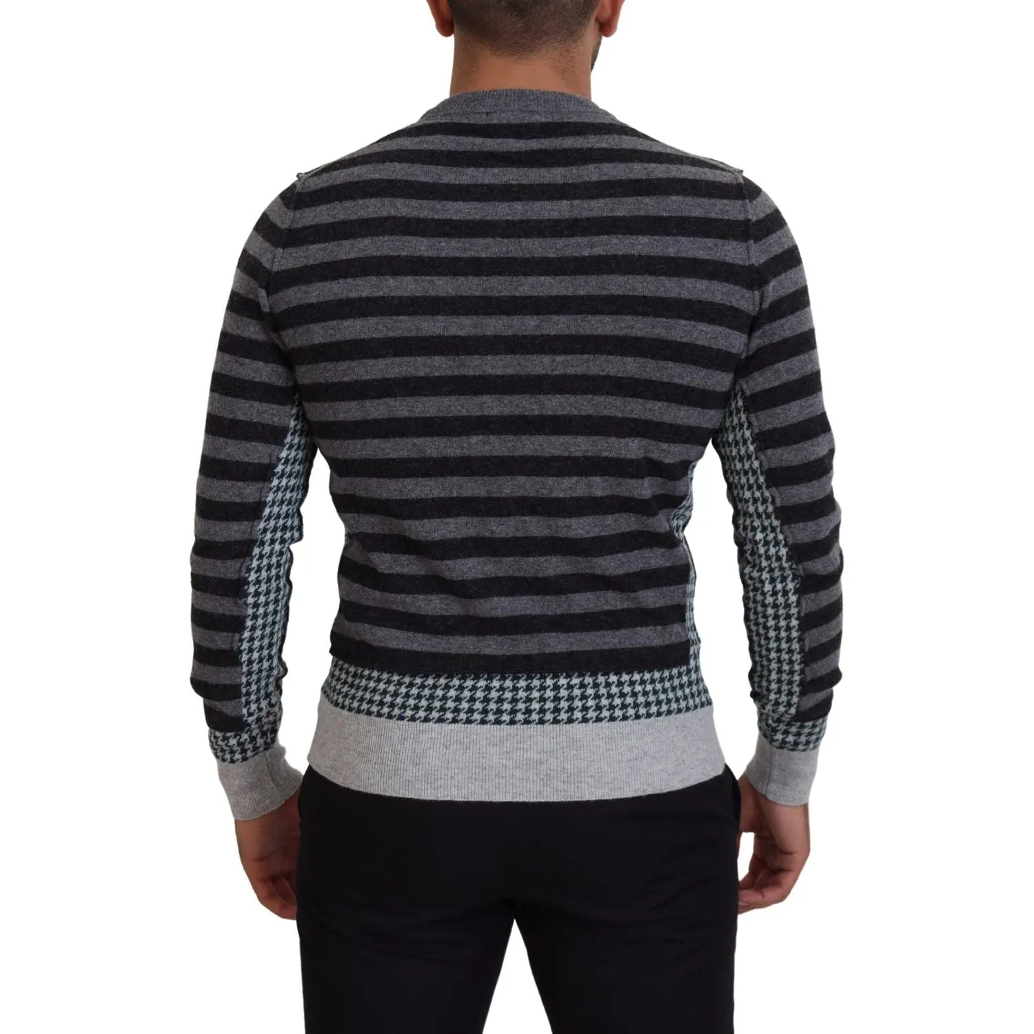 Dolce & Gabbana Elegant Striped Wool Crewneck Sweater