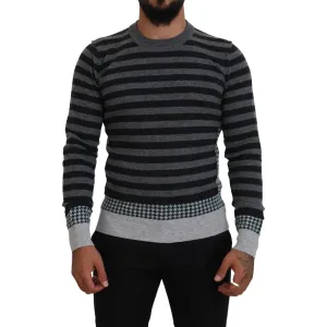 Dolce & Gabbana Elegant Striped Wool Crewneck Sweater