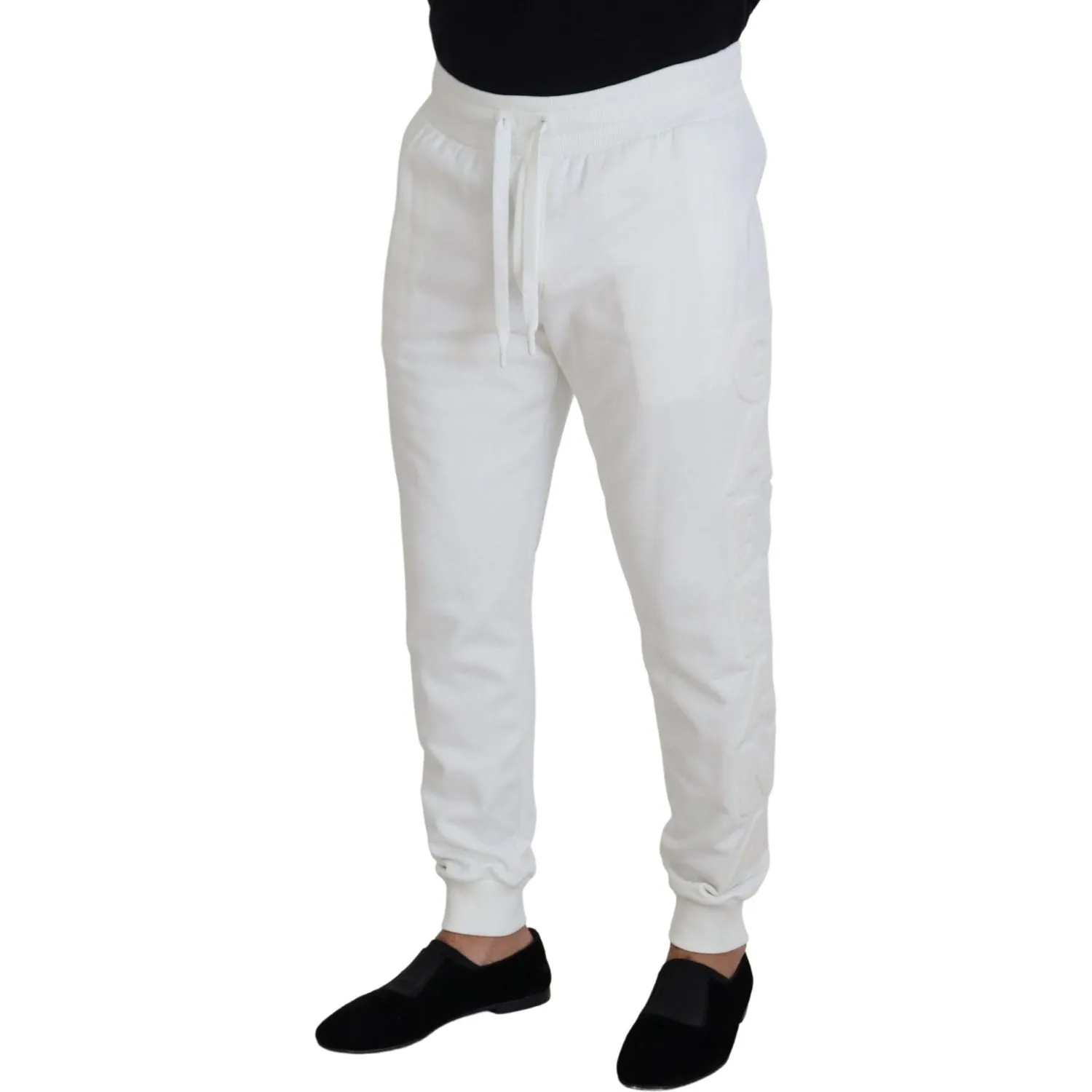 Dolce & Gabbana Elegant White Cotton Sweatpants