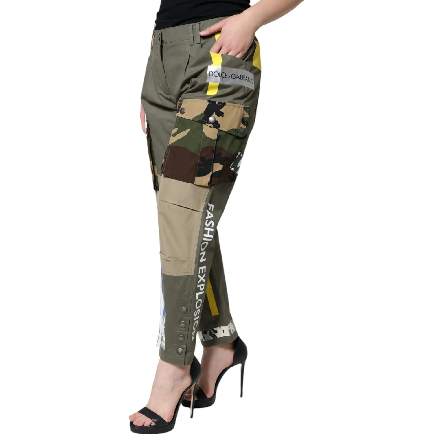 Dolce & Gabbana Green Military Cotton Cargo Pants