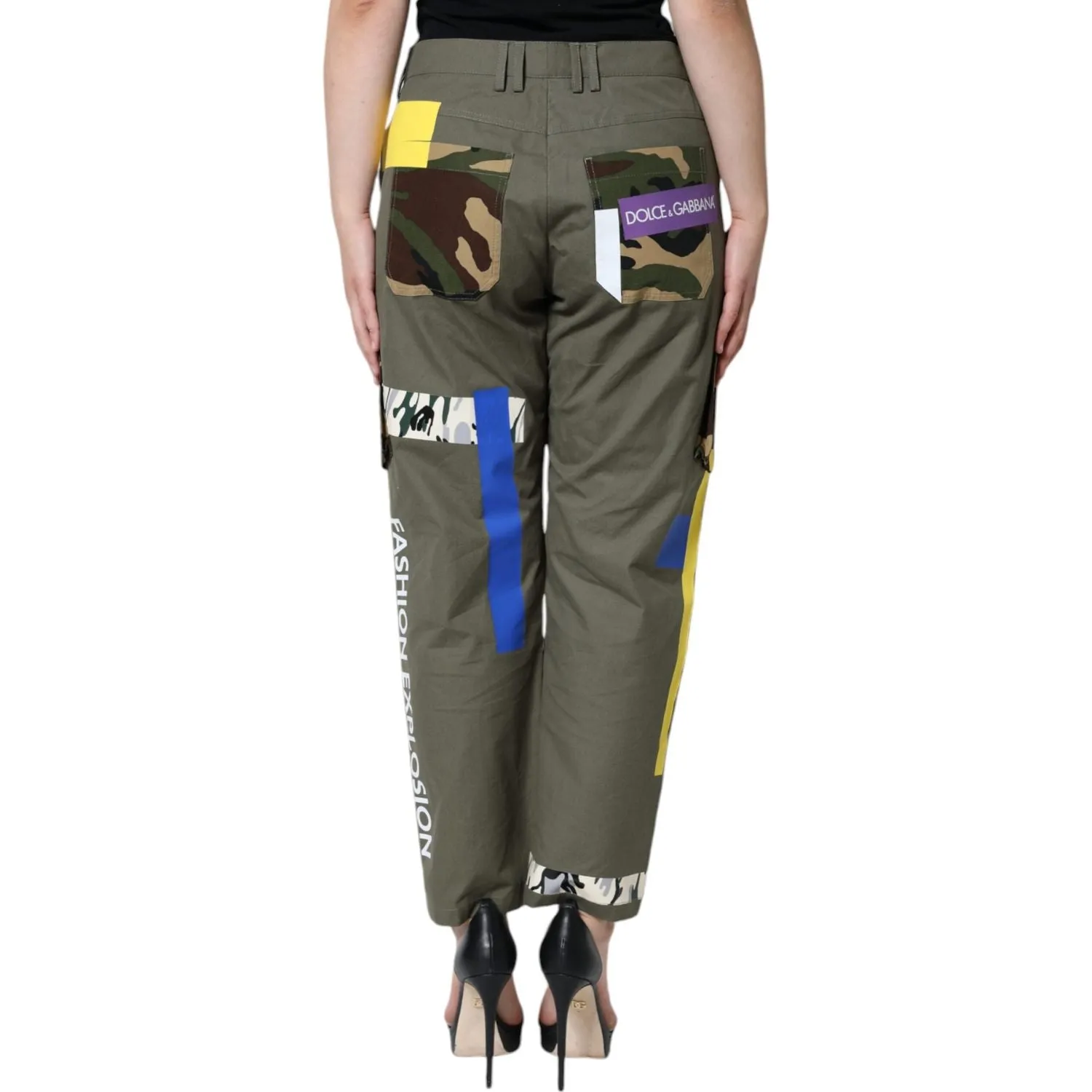 Dolce & Gabbana Green Military Cotton Cargo Pants