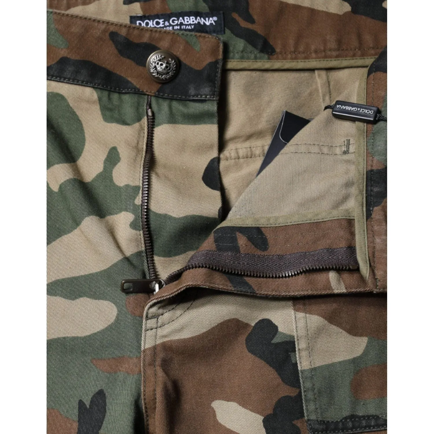 Dolce & Gabbana Multicolor Camouflage Cargo Pants