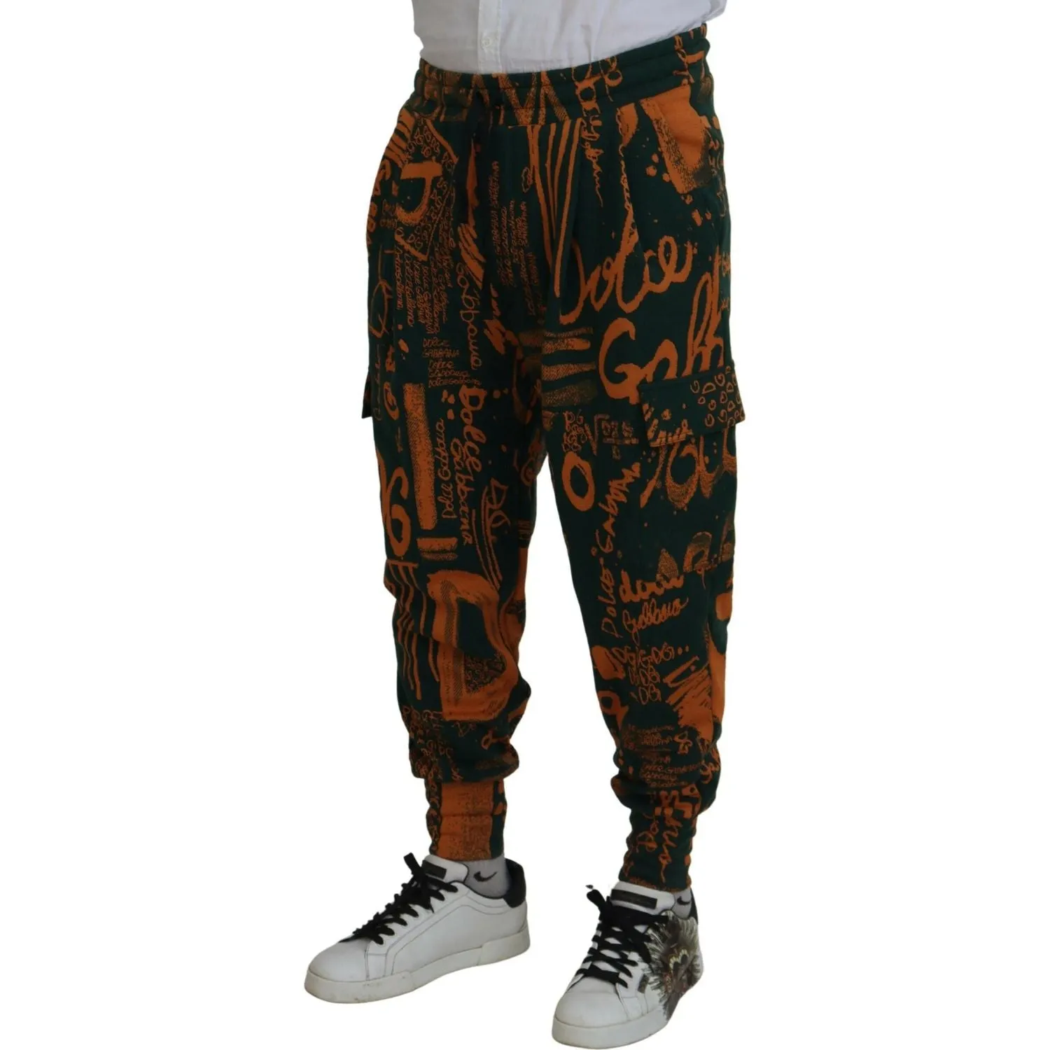 Dolce & Gabbana Multicolor Silk Blend Jogger Cargo Pants